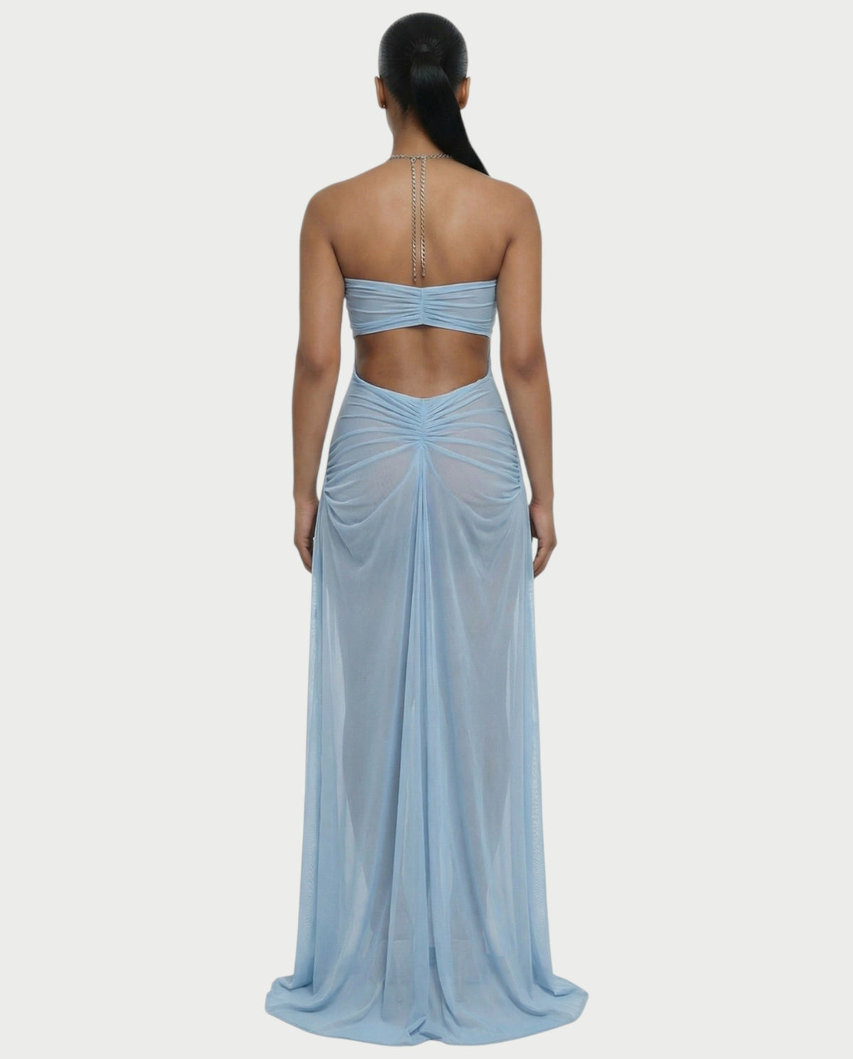 BELA | Maxikleid mit Kettenträgern und Cut-out