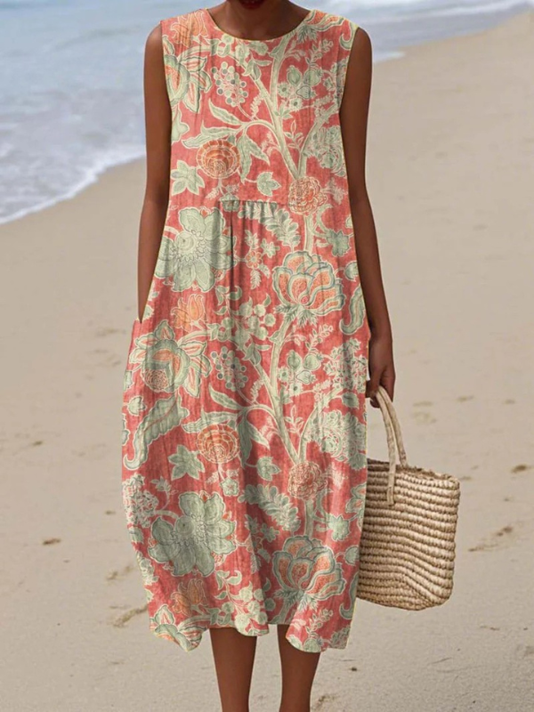 CLEO | Midikleid mit Blumenmuster