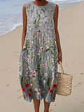 NORA | Midikleid mit Wildblumenmuster