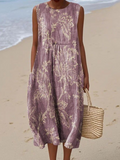 CLOVER | Midikleid mit Blumenmuster