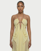 BELA | Maxikleid mit Kettenträgern und Cut-out