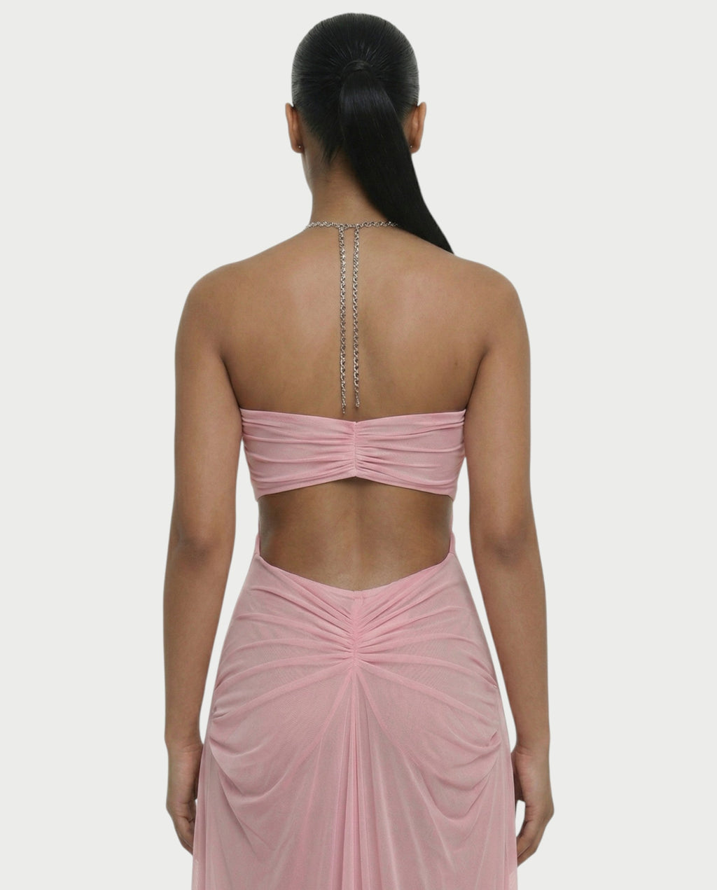 BELA | Maxikleid mit Kettenträgern und Cut-out