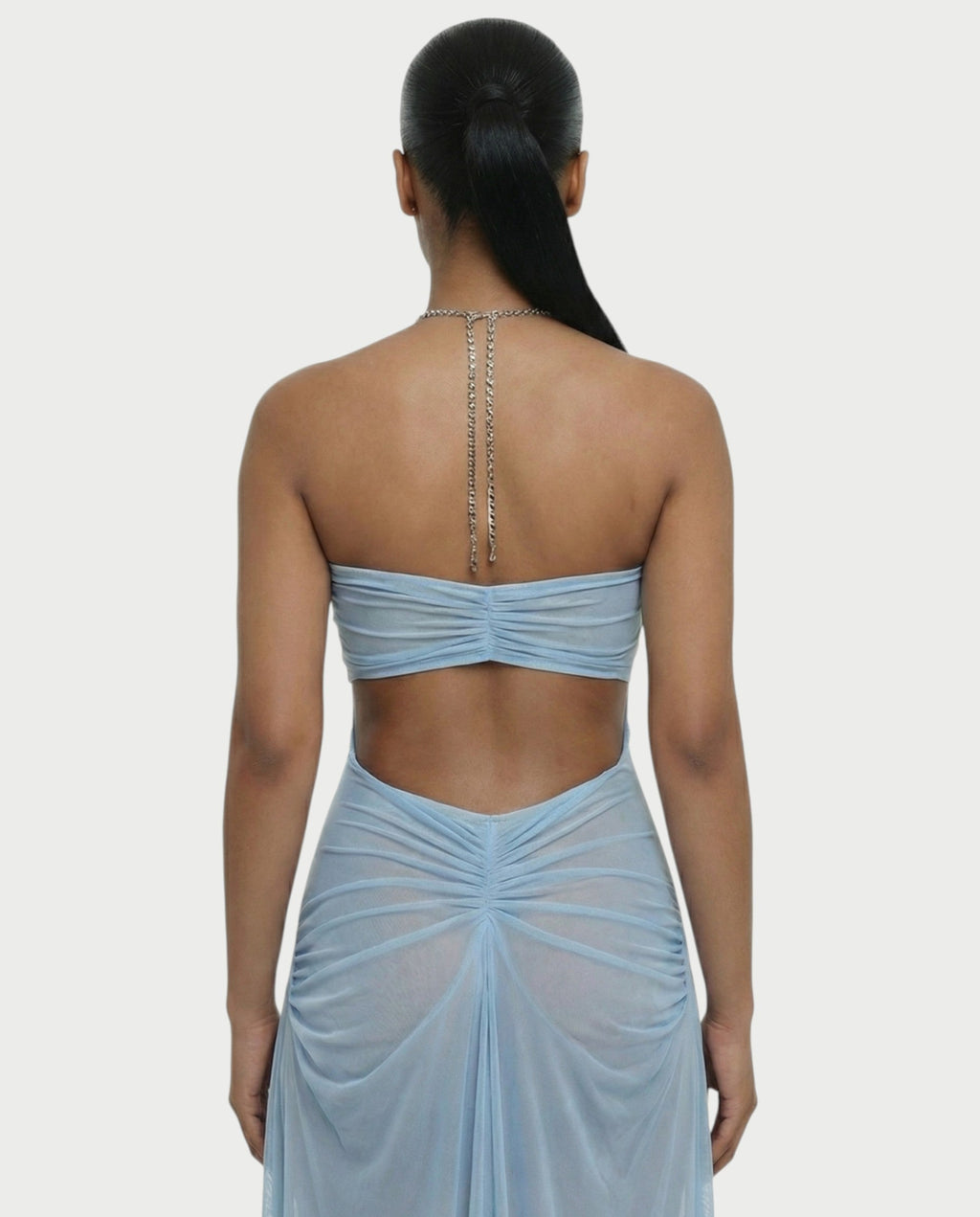 BELA | Maxikleid mit Kettenträgern und Cut-out