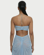 BELA | Maxikleid mit Kettenträgern und Cut-out