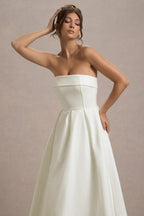 ANNE | Stilvolles Midi-Kleid mit Schulterfreiem Ausschnitt