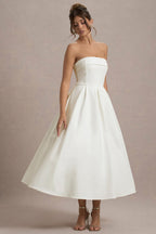 ANNE | Stilvolles Midi-Kleid mit Schulterfreiem Ausschnitt