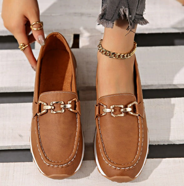 Ella - Orthopädische flache Schnallen-Loafer