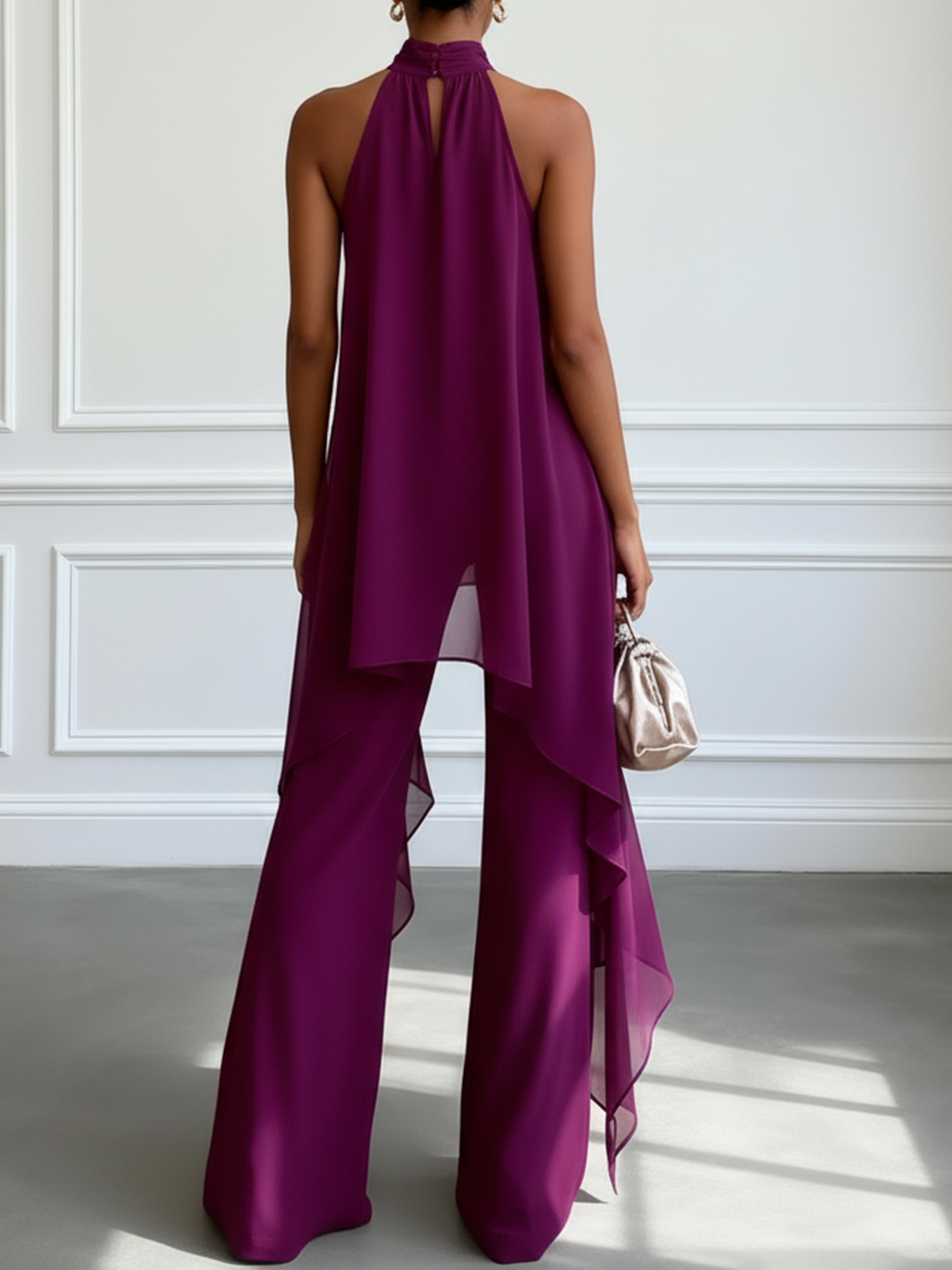 MARIEKE | Ärmelloses Zweiteiler-Set mit Halter-Ausschnitt