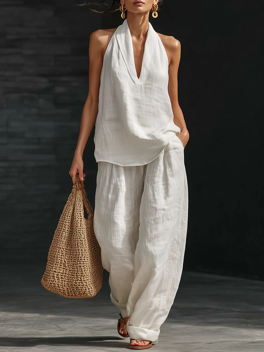 ZOE | Ärmelloses Wide-Leg-Set