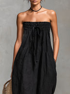 NINA | Trägerloser Wide-Leg-Jumpsuit