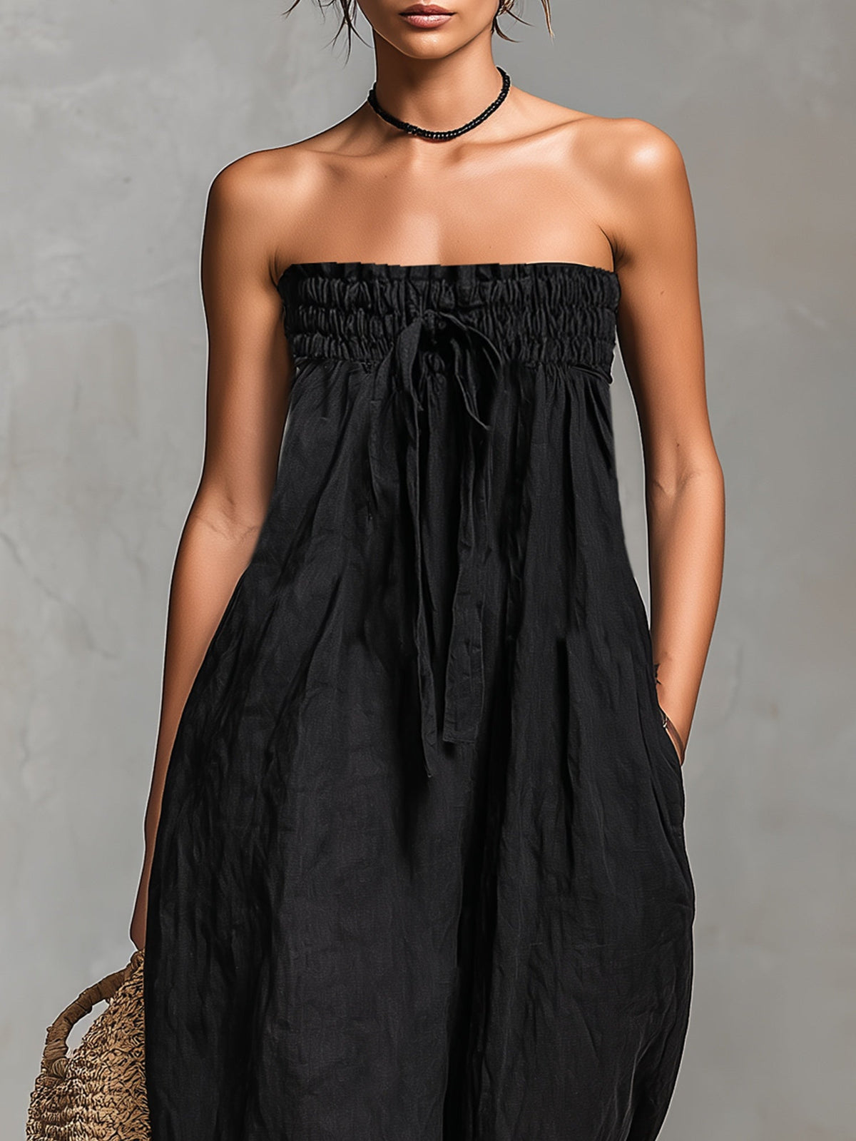 NINA | Trägerloser Wide-Leg-Jumpsuit