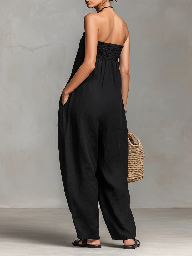 NINA | Trägerloser Wide-Leg-Jumpsuit
