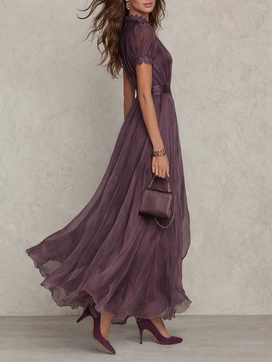 Ashley | Vintage Elegantes Chiffon Maxikleid