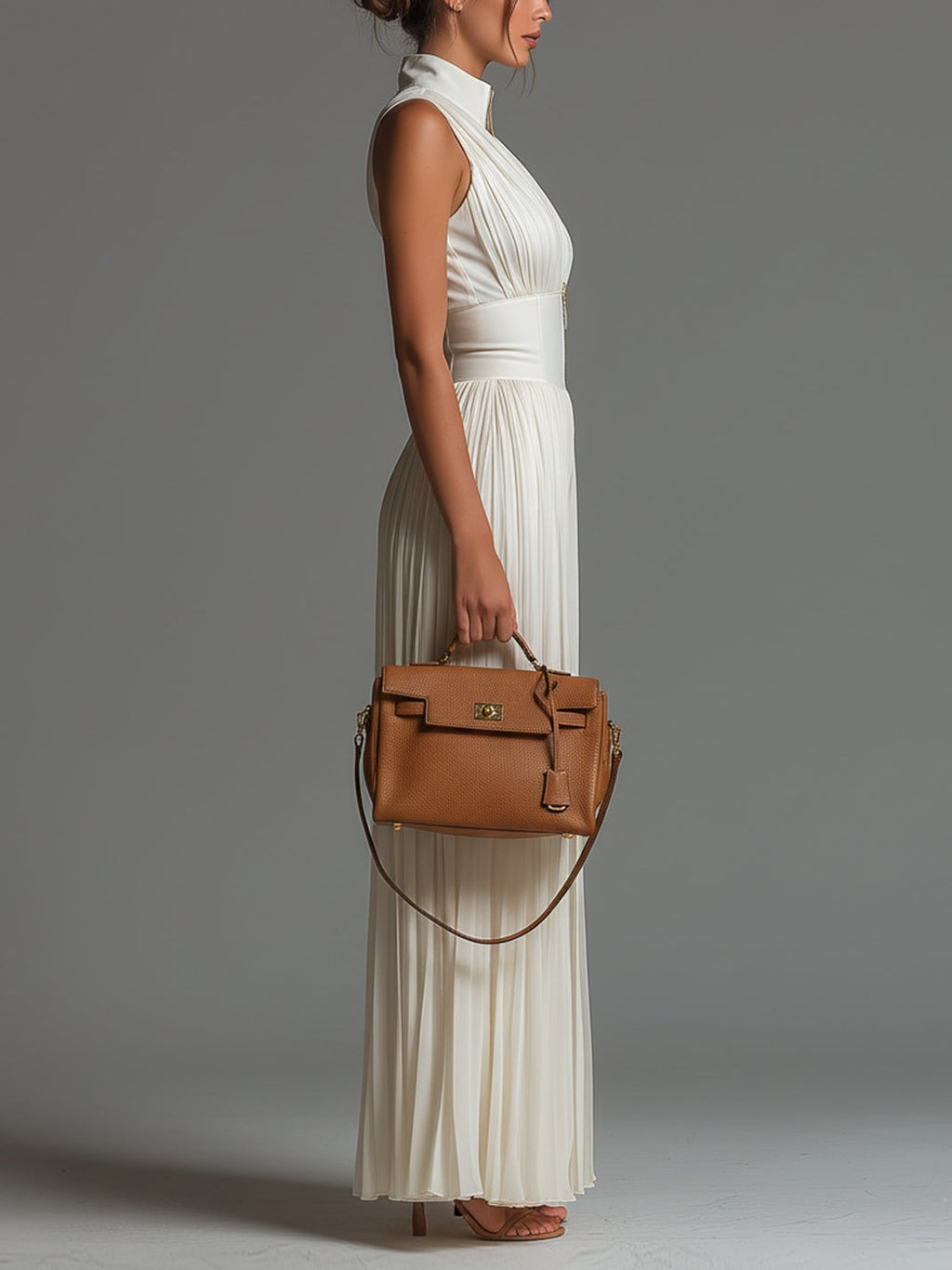 ALENJA | Plissierter Chiffon-Jumpsuit mit weitem Bein