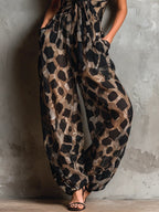 ILVY | Wide-Leg-Jumpsuit mit Leopardenmuster