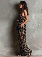 ILVY | Wide-Leg-Jumpsuit mit Leopardenmuster