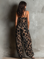 ILVY | Wide-Leg-Jumpsuit mit Leopardenmuster
