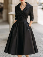YARA | Wickel-Midikleid mit Kragen