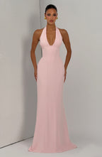 LEANDRA | Figurbetontes Halter-Maxikleid