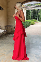 GEORGIA | Maxikleid mit Volantdetails