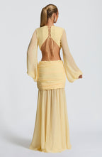 IMKE | Maxikleid mit Tiefem Ausschnitt und Cut-outs