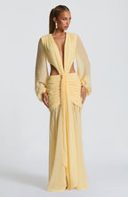 IMKE | Maxikleid mit Tiefem Ausschnitt und Cut-outs