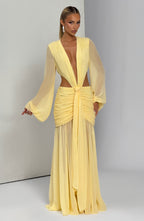 IMKE | Maxikleid mit Tiefem Ausschnitt und Cut-outs