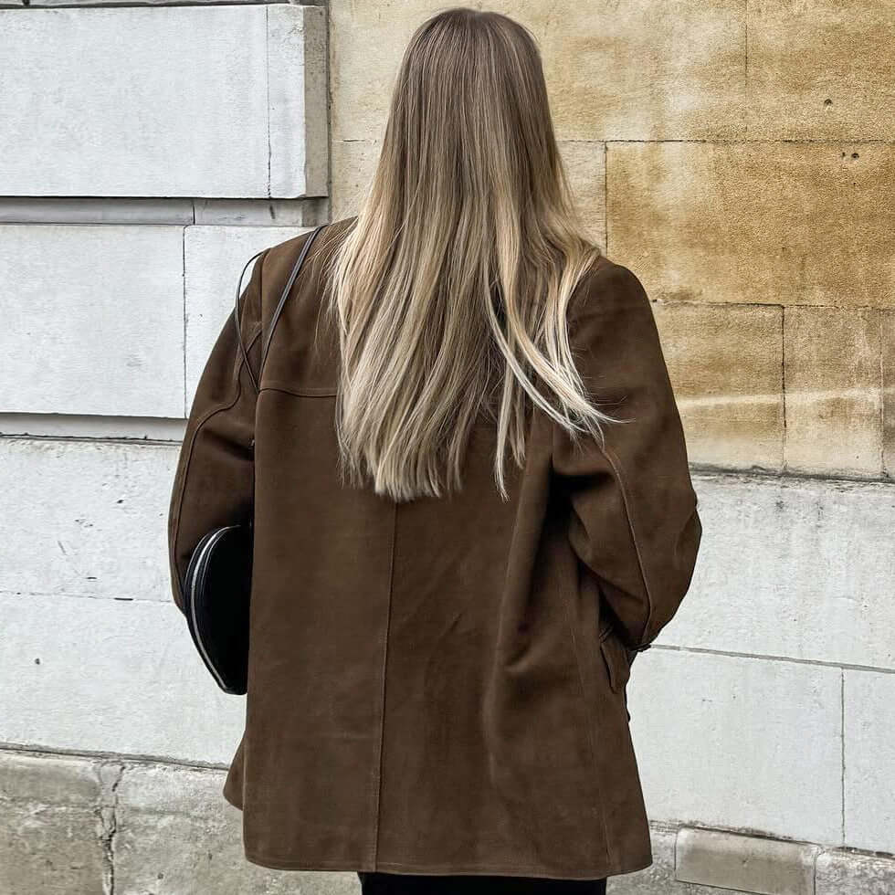 NADIA | Schicker Wildleder-Statement-Mantel