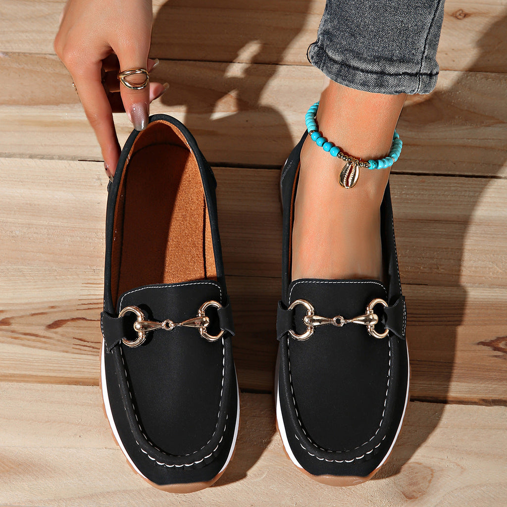 Elodie - Flache Schnallen-Loafer