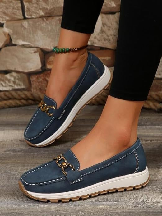 Ella - Orthopädische flache Schnallen-Loafer