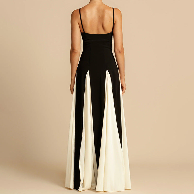TAMEA | Maxikleid mit Kontrasteinsätzen