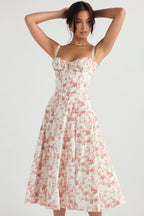 LUCIE Sommerkleid - Rosa Blumen