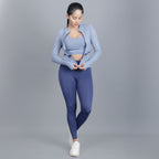 EDDA | Fitness 3-teiliges Set mit Jacke, BH und Leggings