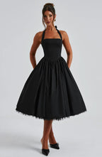 TESSA | Vintage-inspiriertes Halter Midi Kleid