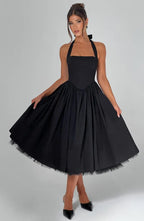 TESSA | Vintage-inspiriertes Halter Midi Kleid