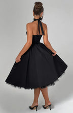 TESSA | Vintage-inspiriertes Halter Midi Kleid