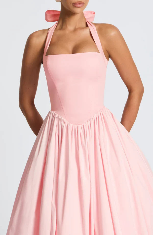 TESSA | Vintage-inspiriertes Halter Midi Kleid