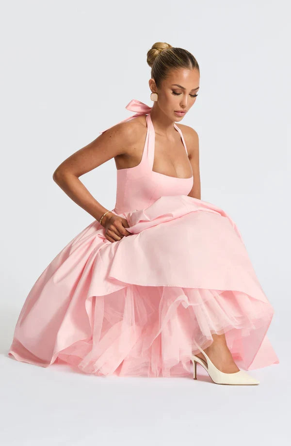 TESSA | Vintage-inspiriertes Halter Midi Kleid
