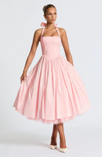 TESSA | Vintage-inspiriertes Halter Midi Kleid