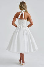TESSA | Vintage-inspiriertes Halter Midi Kleid