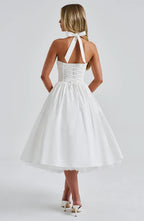 TESSA | Vintage-inspiriertes Halter Midi Kleid