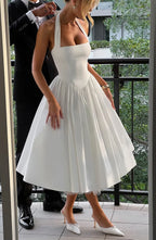 TESSA | Vintage-inspiriertes Halter Midi Kleid