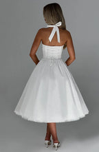 TESSA | Vintage-inspiriertes Halter Midi Kleid