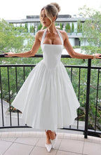 TESSA | Vintage-inspiriertes Halter Midi Kleid