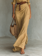 ANNIKA | Maxikleid mit Reverskragen und Gürtel