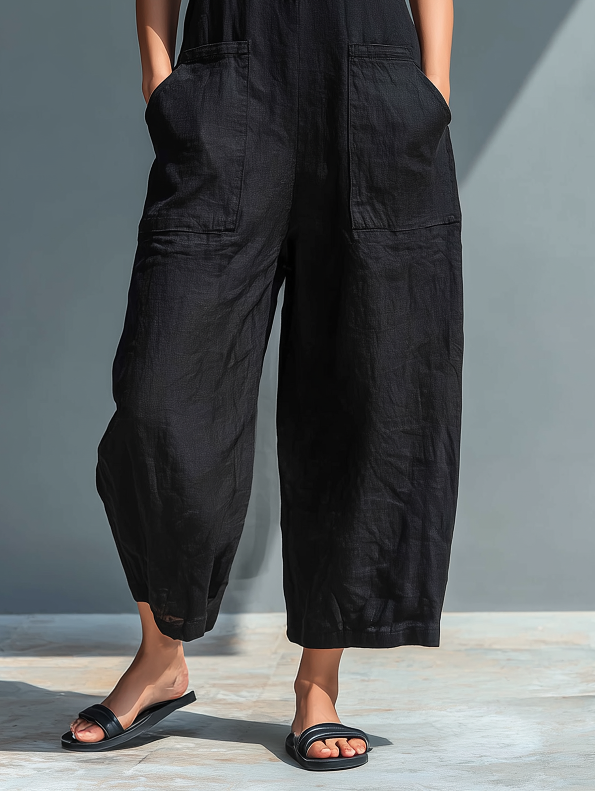 HERMINE | Ärmelloser Leinen-Jumpsuit
