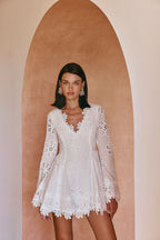 JILL | Minikleid mit Boho-Spitze