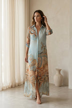 MAVIE | Boho-Maxikleid mit Print