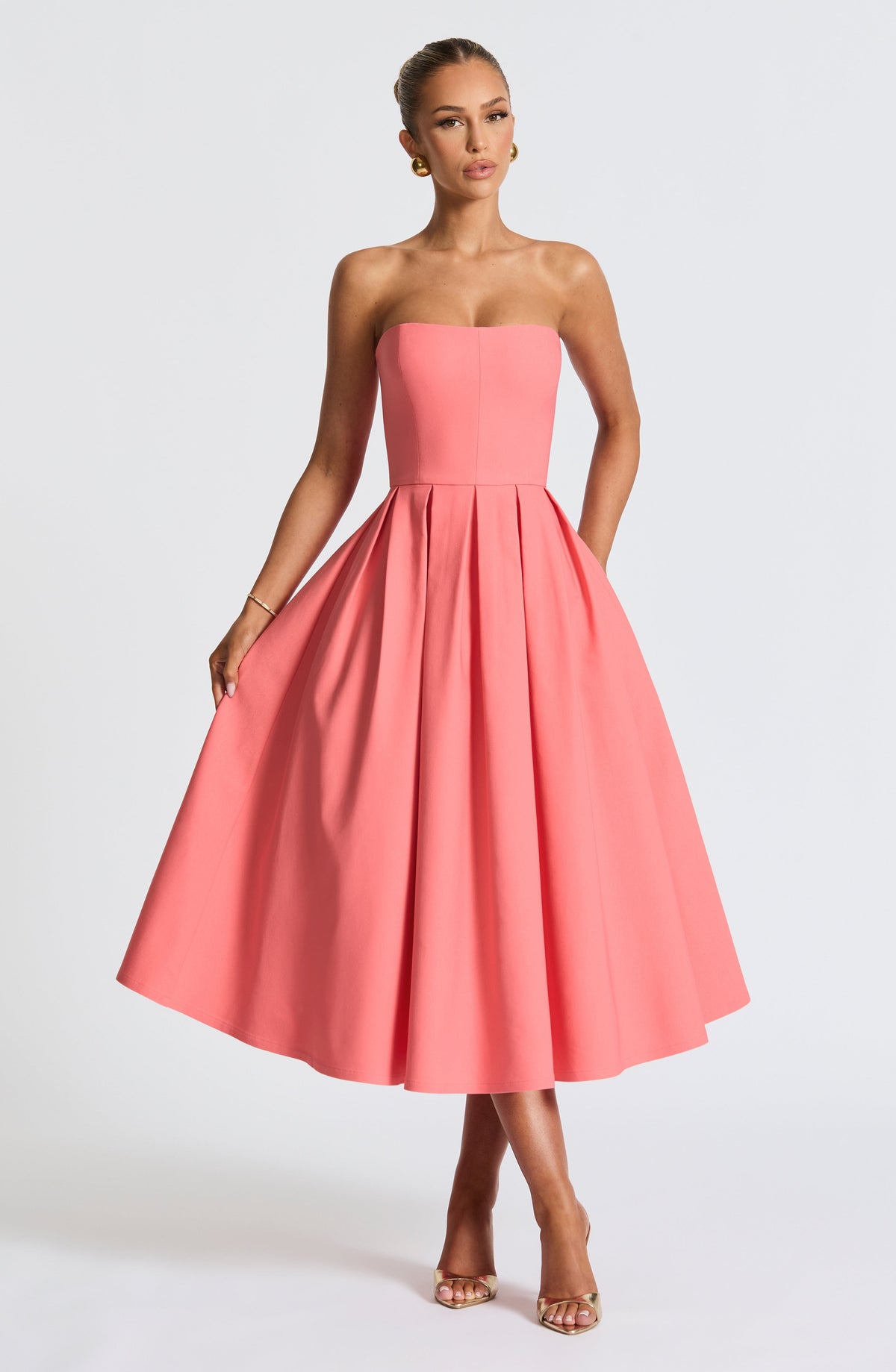 LAILA-MARIE | Curve Torch Midikleid