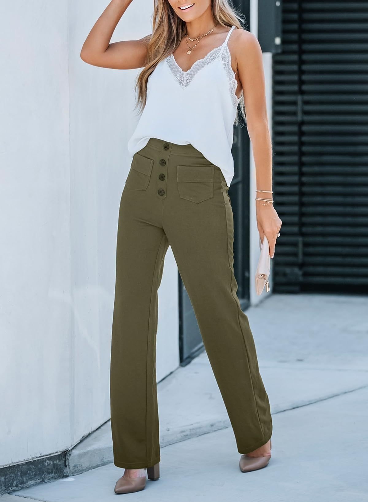 FRIEDA | High-Waist-Hose mit Weitem Bein